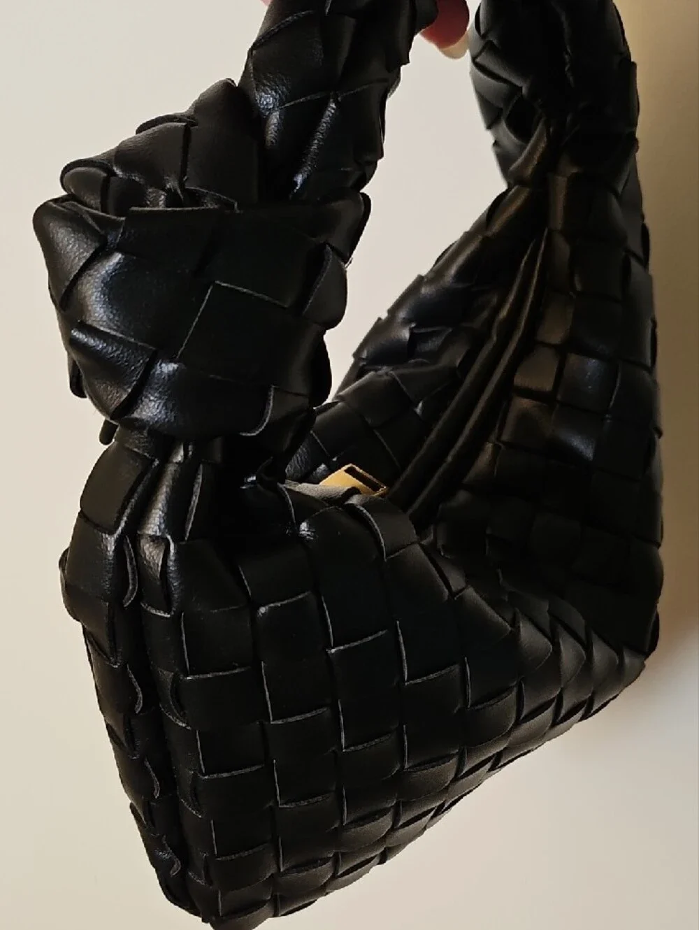 Woven Mini Jodi Style Bag - Black